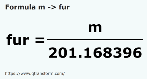 formula Metri in Stadioane - m in fur