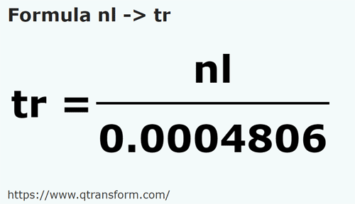 formula Liga nautika kepada Kayu pengukur - nl kepada tr