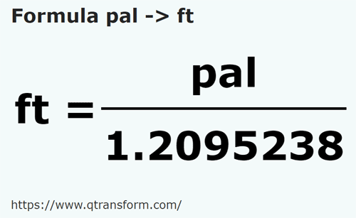 formula Palmi in Piedi - pal in ft