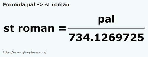formula Пядь в Римский стадион - pal в st roman