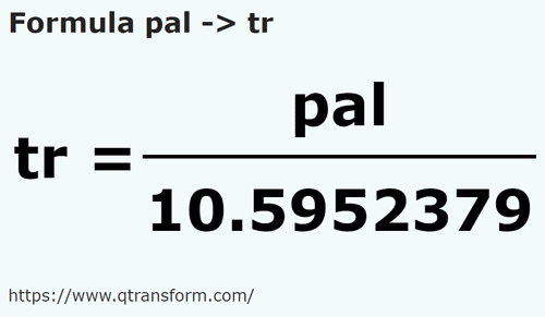 formula Palms to Reeds - pal to tr