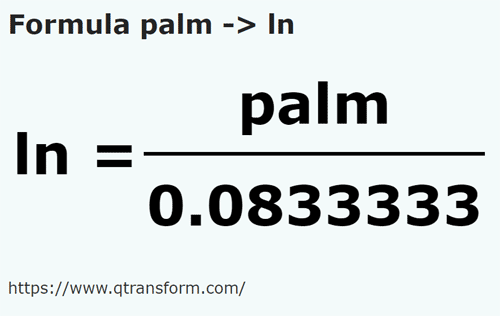 formulu Aya ila çizgi - palm ila ln