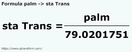 formula Ладонь в Станжен (Трансильвания) - palm в sta Trans