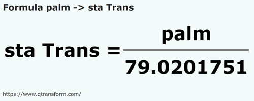 formula Tapak tangan kepada Stânjeni (Transylvania) - palm kepada sta Trans