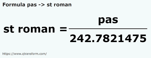 formule Pas en Stades romains - pas en st roman