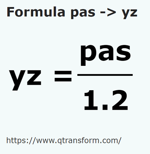 formula Pasi in Yarzi - pas in yz