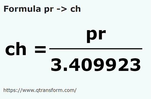 formula Tiang kepada Rantai - pr kepada ch