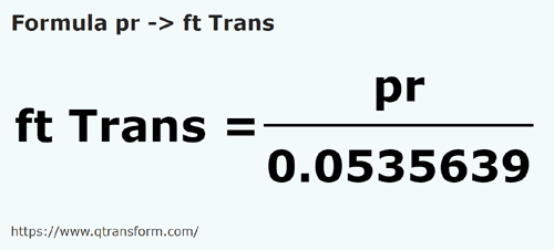 formula стержень в фут (рансильвания) - pr в ft Trans