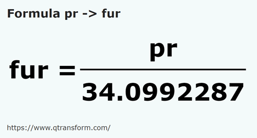 formule Prajini naar Furlong - pr naar fur