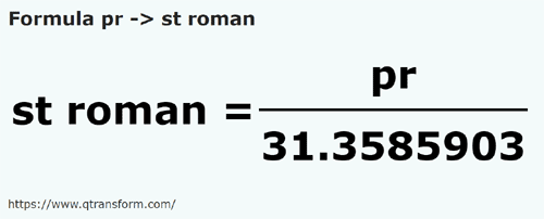 formula Varas em Estadios romanos - pr em st roman