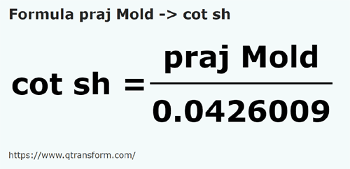 formulu çubuk Moldova ila Kısa arşın - praj Mold ila cot sh