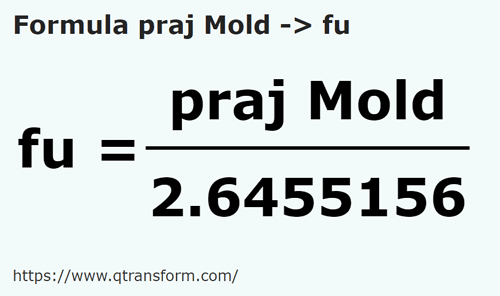 formula Tiang (Moldavia) kepada Tali - praj Mold kepada fu