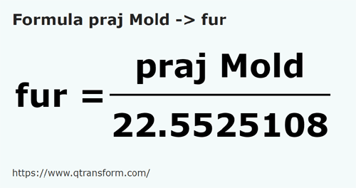 formula стержень (Молдавия) в фарлонги - praj Mold в fur