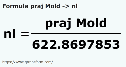 formula Tiang (Moldavia) kepada Liga nautika - praj Mold kepada nl