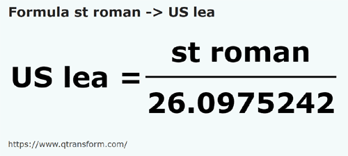 formule Stades romains en Lieues américaines - st roman en US lea