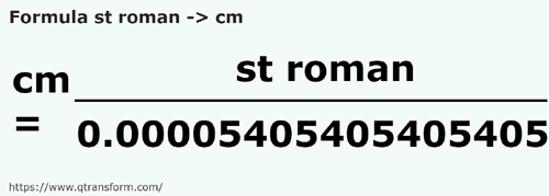 formula Stadii romane in Centimetri - st roman in cm