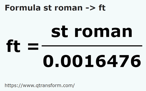 formula Stadio romano in Piedi - st roman in ft