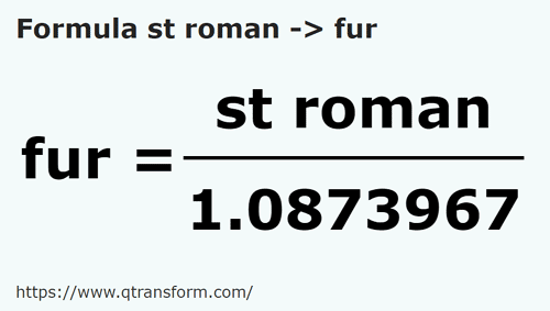 formule Romeinse stadia naar Furlong - st roman naar fur