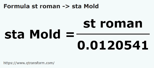 formule Romeinse stadia naar Stânjeni (Moldova) - st roman naar sta Mold