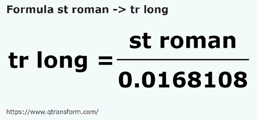 formula Roman stadiums to Long reeds - st roman to tr long