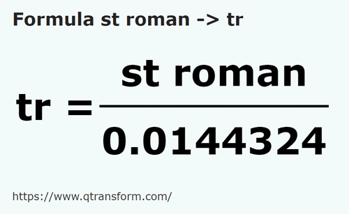 formule Romeinse stadia naar Riet - st roman naar tr