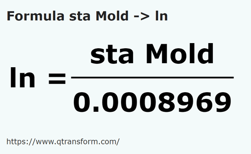 formula Stânjens (Moldova) em Linhas - sta Mold em ln