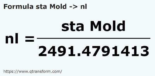 vzorec Stânjen (Moldavsko) na Námořní legua - sta Mold na nl