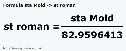 formula Stânjeni (Moldova) in Stadii romane - sta Mold in st roman