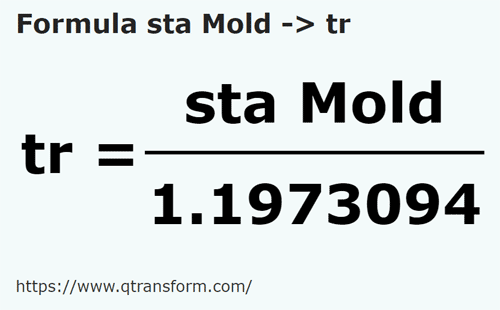 formula Stânjeny (Moldova) na Trzcina - sta Mold na tr