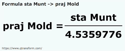 formule Stânjeni (Muntenië) naar Prajini (Moldova) - sta Munt naar praj Mold