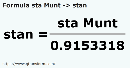 formula Stânjeny (Muntenia) na Stânjeny - sta Munt na stan