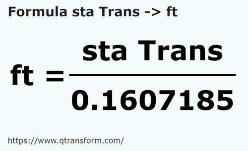 formula Stânjeni (Transilvania) in Piedi - sta Trans in ft