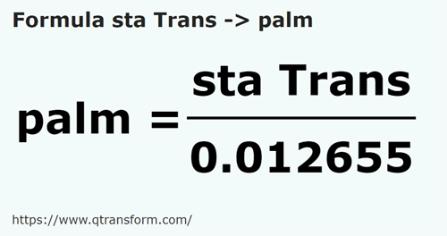 formula Stânjeni (Transylvania) kepada Tapak tangan - sta Trans kepada palm