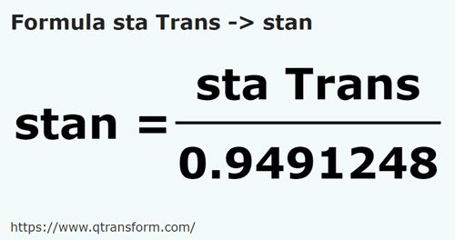 formula Fathoms (Transilvania) to Fathoms - sta Trans to stan