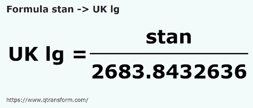 formula Fathoms to UK leagues - stan to UK lg