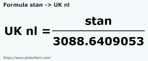 formule Stânjens en Lieues nautiques britanniques - stan en UK nl