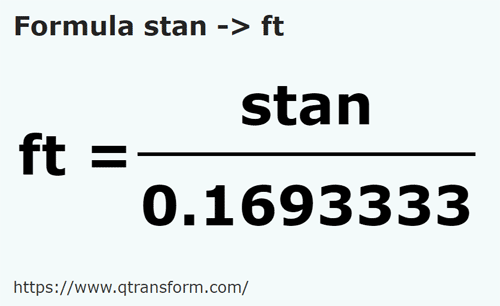 formula Stanjeni in Picioare - stan in ft