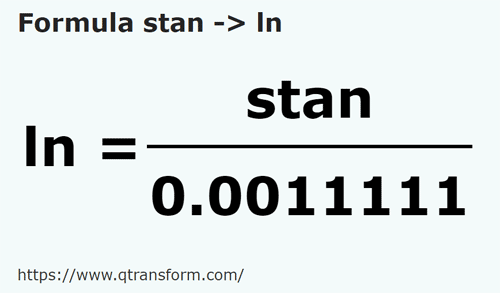 formula Stânjenes a Líneas - stan a ln