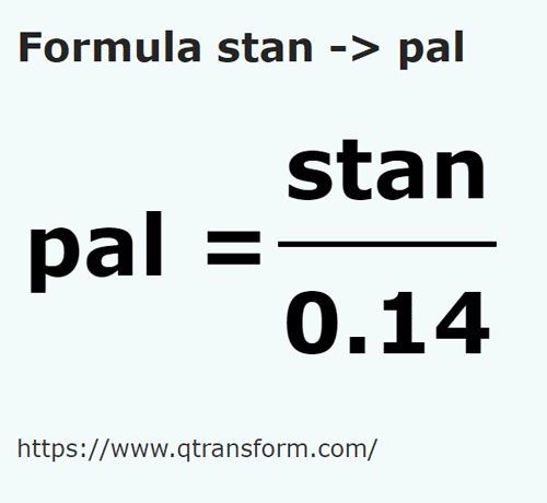 formula Fathoms to Palms - stan to pal