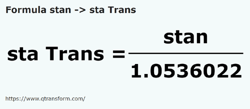 formule Stânjeni naar Stânjeni (Transsylvanië) - stan naar sta Trans