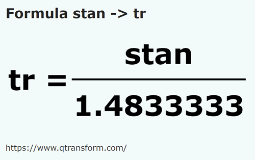 formula Stânjeni kepada Kayu pengukur - stan kepada tr