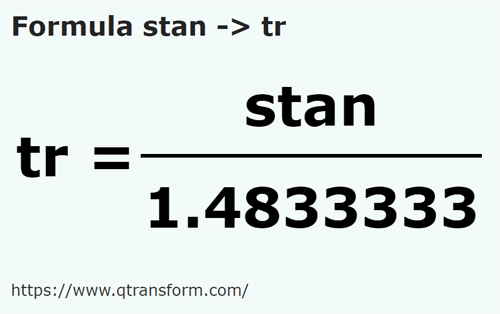 formula Stanjeni in Trestii - stan in tr