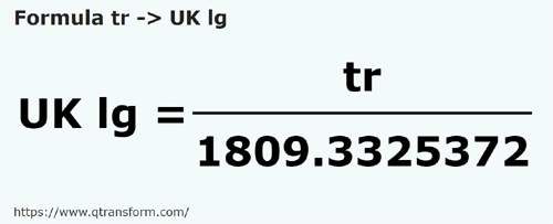 formula Canas em Léguas imperials - tr em UK lg