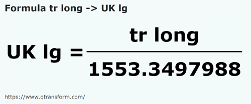 formula Canna lunga in Lege inglesi - tr long in UK lg