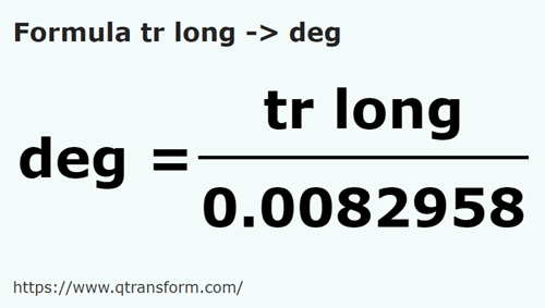 formula Long reeds to Fingers - tr long to deg