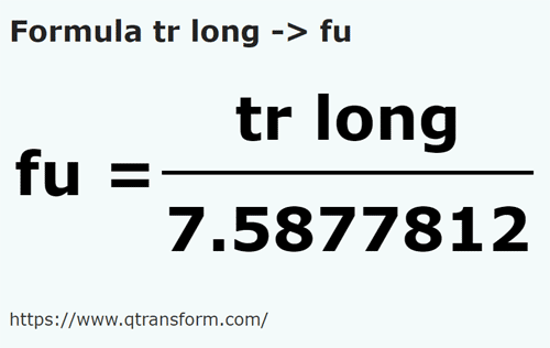 formula Kayu pengukur panjang kepada Tali - tr long kepada fu
