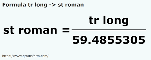 formula Trestii lungi in Stadii romane - tr long in st roman