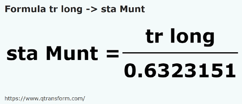 formula Kayu pengukur panjang kepada Stânjeni (Muntenia) - tr long kepada sta Munt