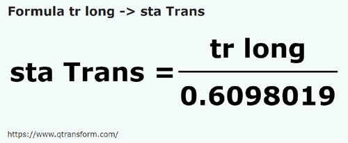 formula Long reeds to Fathoms (Transilvania) - tr long to sta Trans