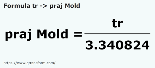 formula Трость в стержень (Молдавия) - tr в praj Mold